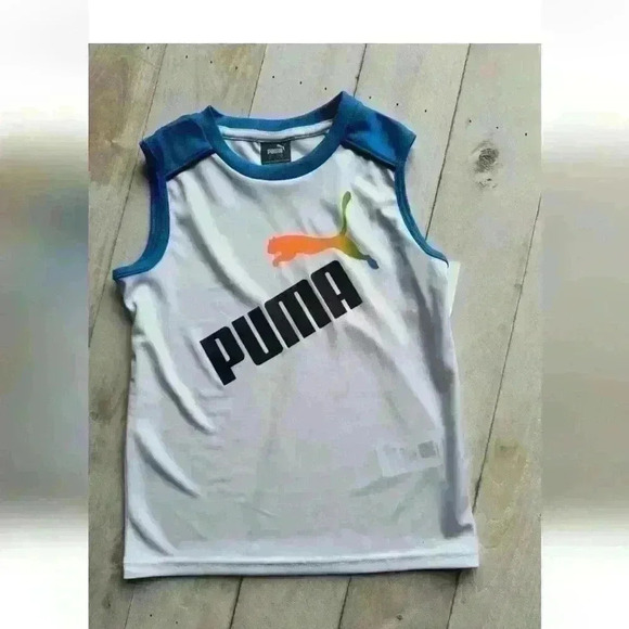 NWT Neon Puma Graphics Tank Top And Shorts Set Boys Size 5 - Picture 6 of 6